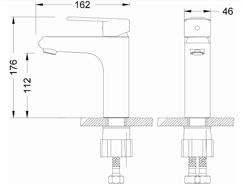 Смеситель для раковины Lemark Point LM0306C, латунь, хром купить в СОМ
