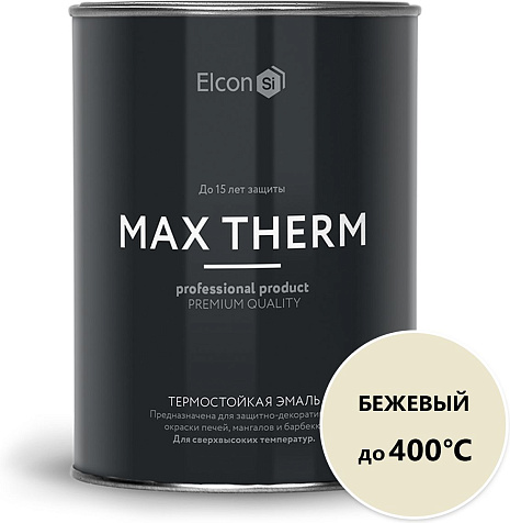 Эмаль Элкон термостойкая (400С) бежевый  0,8 кг купить в СОМ