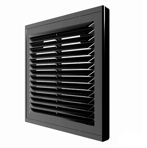 Решетка накладная 1515Р с сеткой Black купить в СОМ
