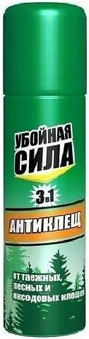 Убойная сила Антиклещ аэрозоль от клещей, комаров 150мл купить в СОМ