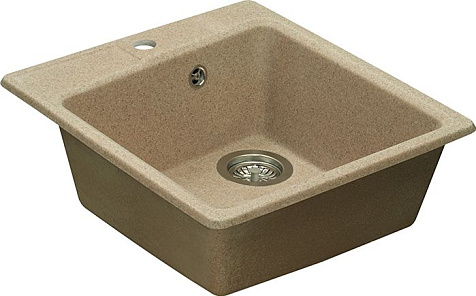 Мойка каменная Aquaton Парма, 470x510x190 мм, врезная, песочная купить в СОМ