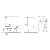 Унитаз-компакт Azario Fretta Round AZ-1217/7121A, безободковый, сиденье микролифт купить в СОМ