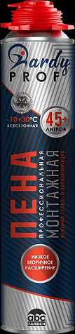 Пена монтажная профессиональная Hardy 45, всесезонная, 1000 мл купить в СОМ