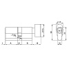 Механизм цилиндровый FUARO (200 ZM/80) 2000ZM Knob 80 (35+10+35) BL-24 черный 5Key с вертушкой купить в СОМ